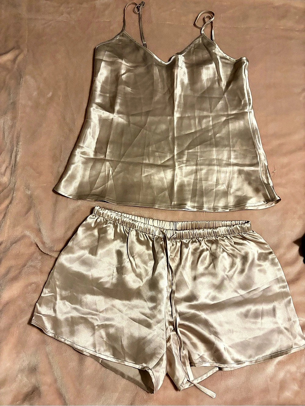 THXSILK Silk Pajama Set Size Medium Like New